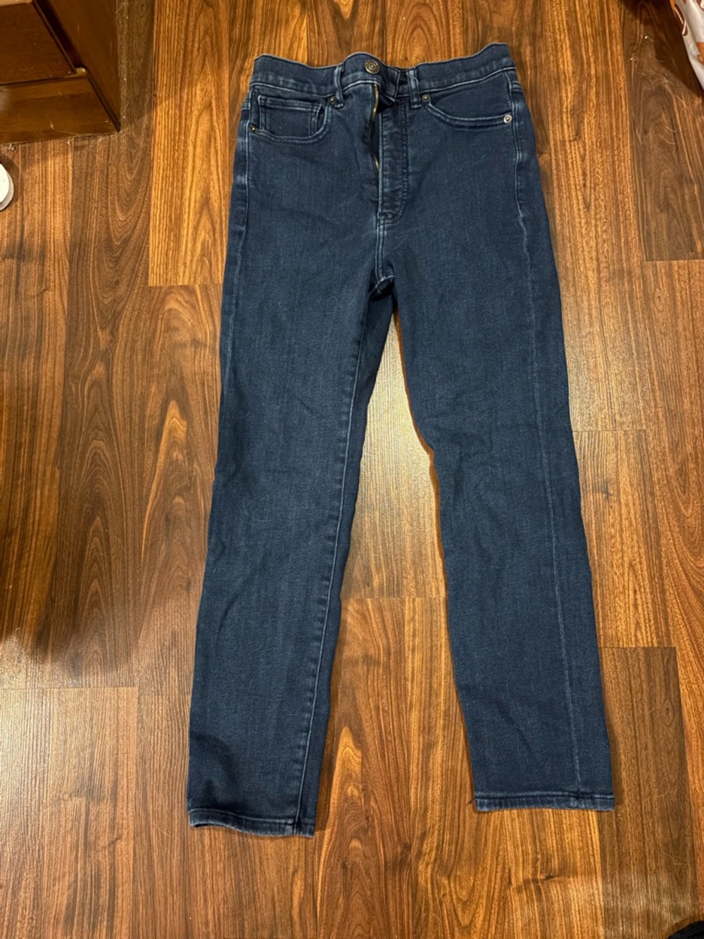 Express High-Rise Straight Jeans in Dark Indigo